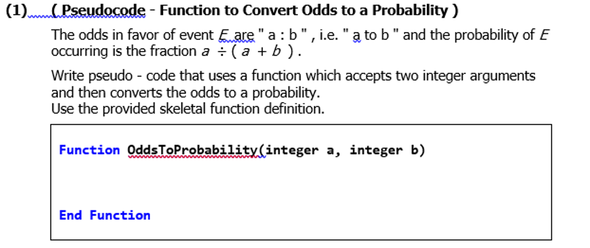How to convert odds in probabilities?