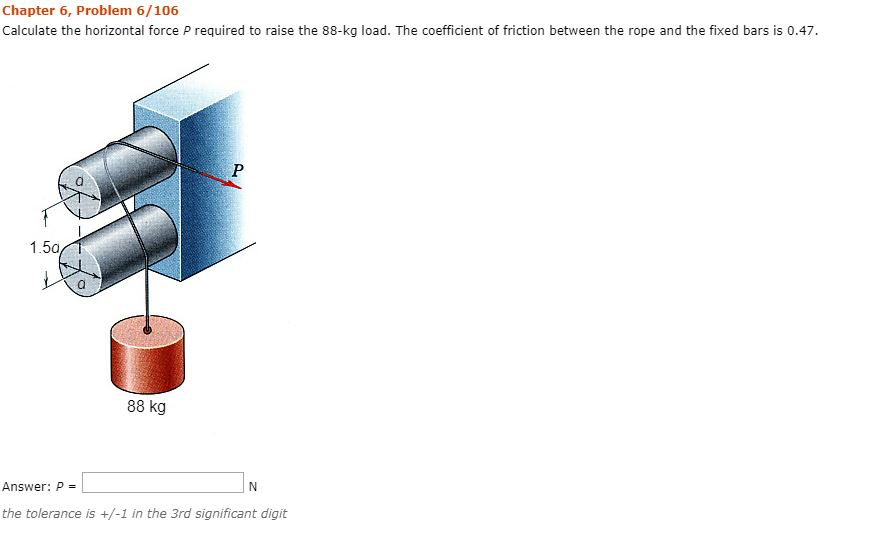 Solved Chapter 6, Problem 6/106 Calculate the horizontal | Chegg.com
