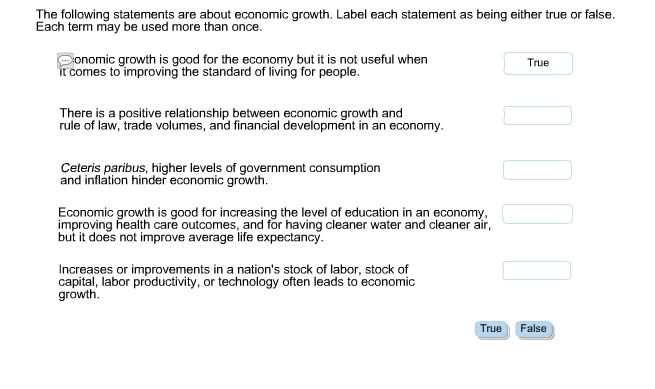 Solved The Following Statements Are About Economic Growth