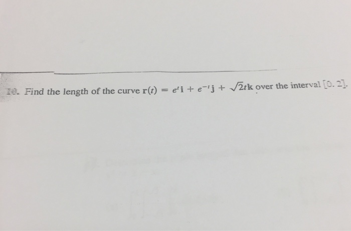 Solved Find The Length Of The Curve R T E T I E T J