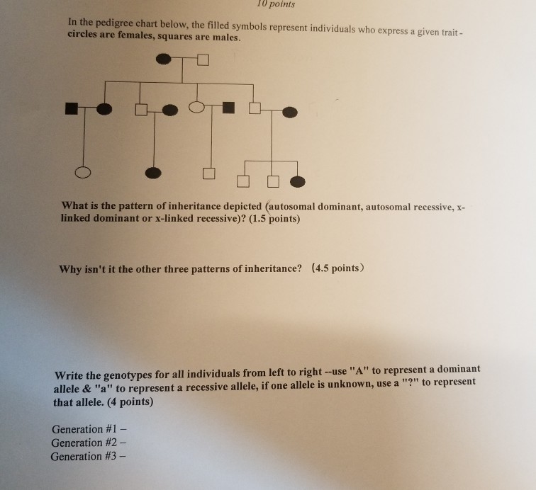 solved-10-points-in-the-pedigree-chart-below-the-filled-chegg