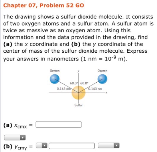 Solved The drawing shows a sulfur dioxide molecule. It