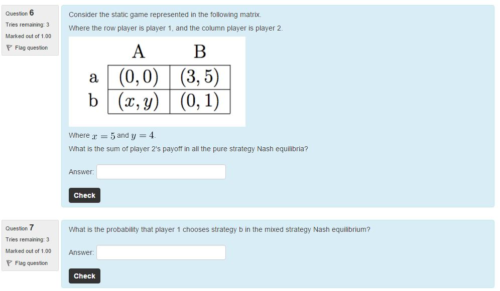 Solved Consider The Static Game Represented In The Following | Chegg.com