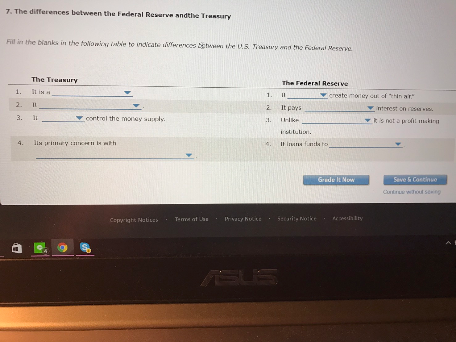 Solved The Differences Between The Federal Reserve And The | Chegg.com