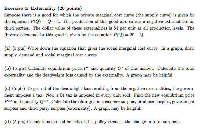 Solved Suppose There Is A Good For Which The Private Chegg