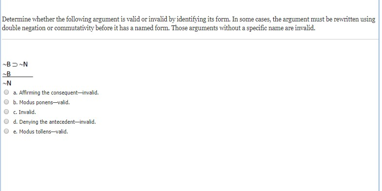 Solved Determine Whether The Following Argument Is Valid Or | Chegg.com