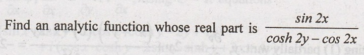 Solved Sin 2x Find An Analytic Function Whose Real Part Is 4087