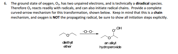 Solved The ground state of oxygen, O2, has two unpaired | Chegg.com