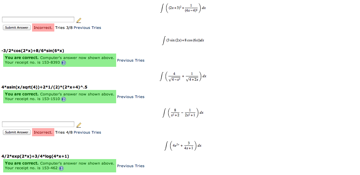 hasil dari integral 2 x 2 sin 6 x 3 dx adalah