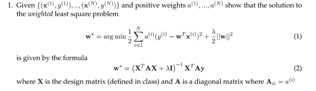 1. Givenx(),y)(() And Positive Weights A)show That 