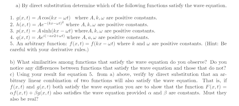 Solved By direct substitution determine which of the | Chegg.com