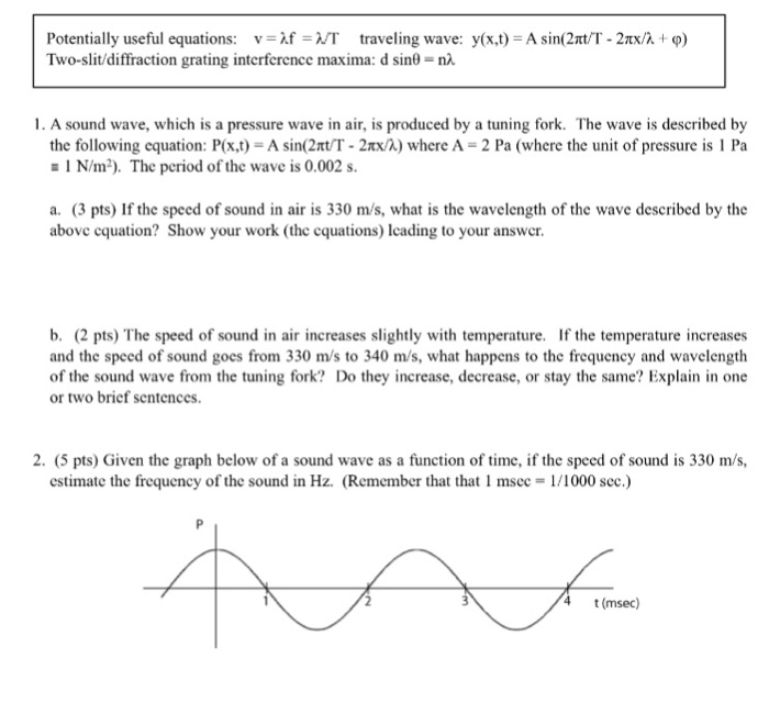 Solved Potentially Useful Equations V Lambda F Lambdat