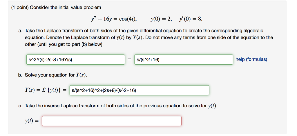 Solved Consider The Following Initial Value Problem Y