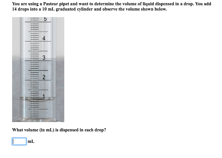 Solved You are using a Pasteur pipet and want to determine