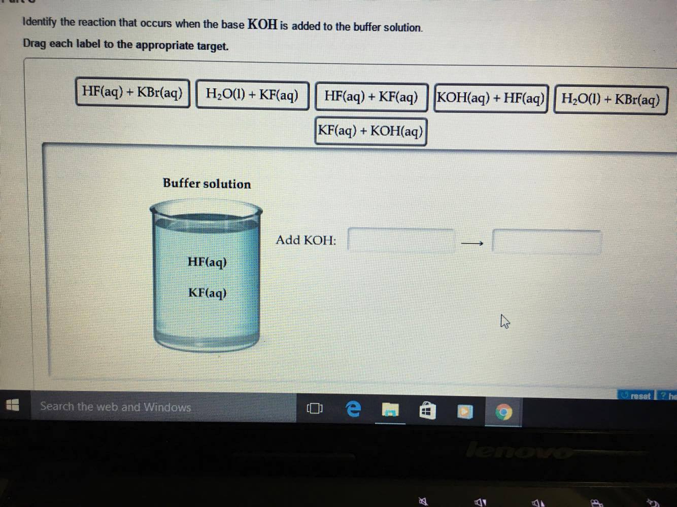 Solved When an acid or a base is added to a buffer,