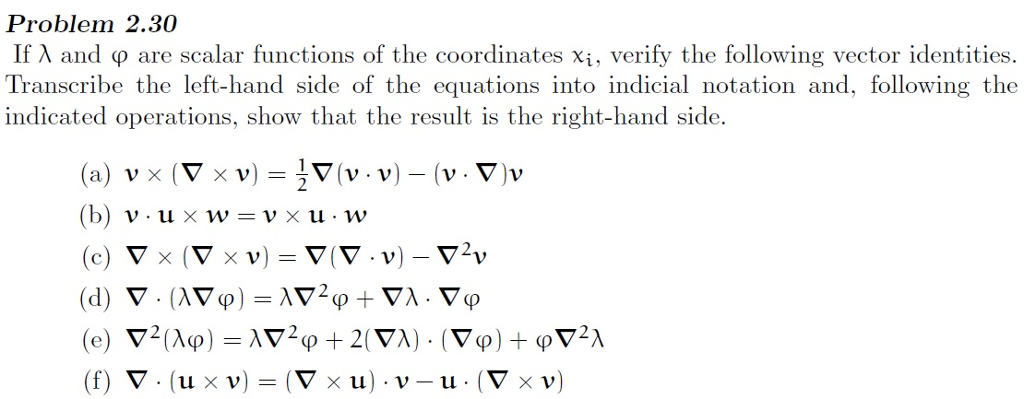 vector calculus identities integration