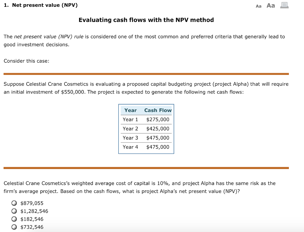 Npv Preferred Method Finance Archive | May 04, 2017 | Chegg.com