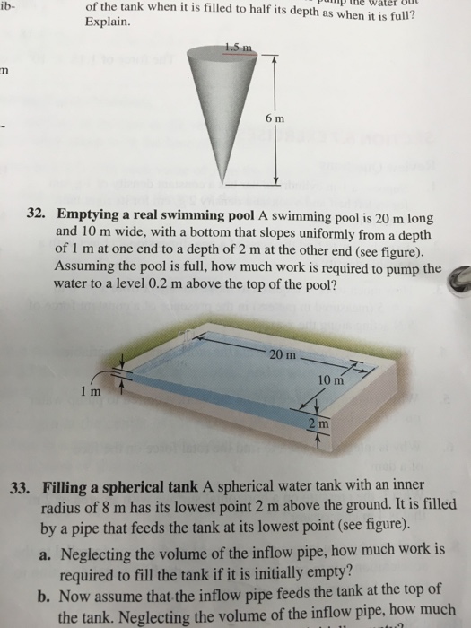 Solved Emptying a real swimming pool A swimming pool is 20 | Chegg.com
