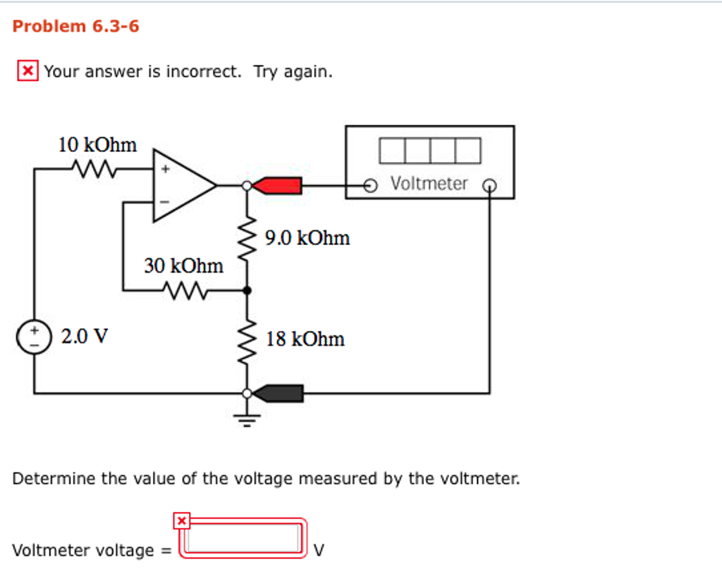 Solved Determine the value of the voltage measured by the