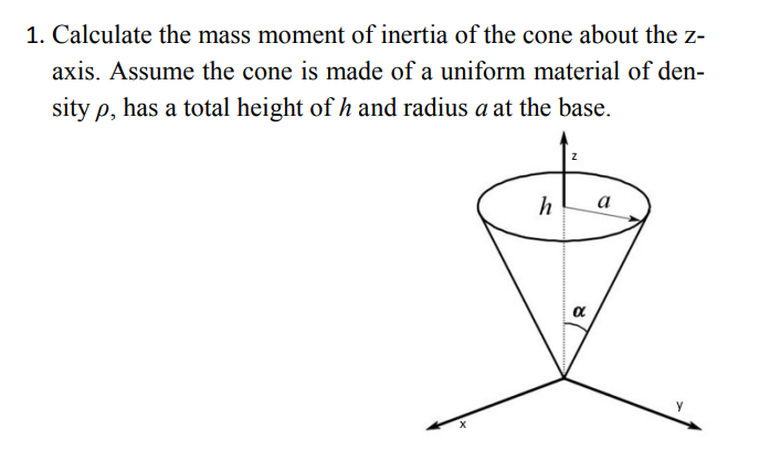 Moment Of Inertia Cone