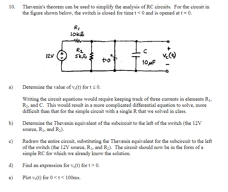 Solved 10. Thevenin's theorem can be used to simplify the | Chegg.com