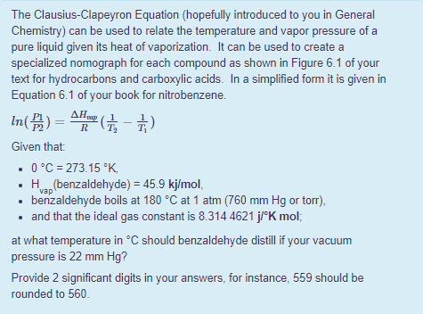 clausius clapeyron equation calculator