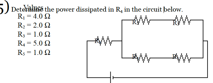 Solved Deterlils the power dissipated in R4 in the circuit | Chegg.com