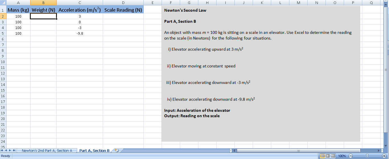 Solved Use Excel to determine the acceleration for an