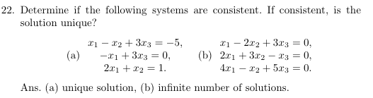 Solved 22. Determine if the following systems are | Chegg.com