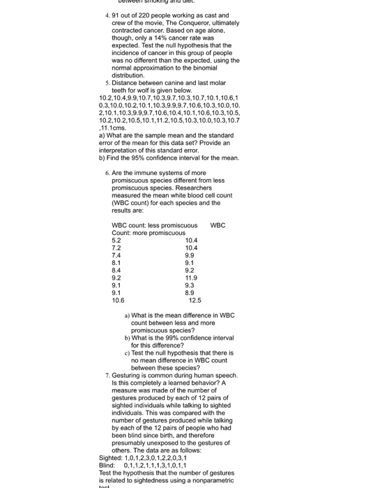 Solved 91 out of 220 people working as cast and crew of the | Chegg.com