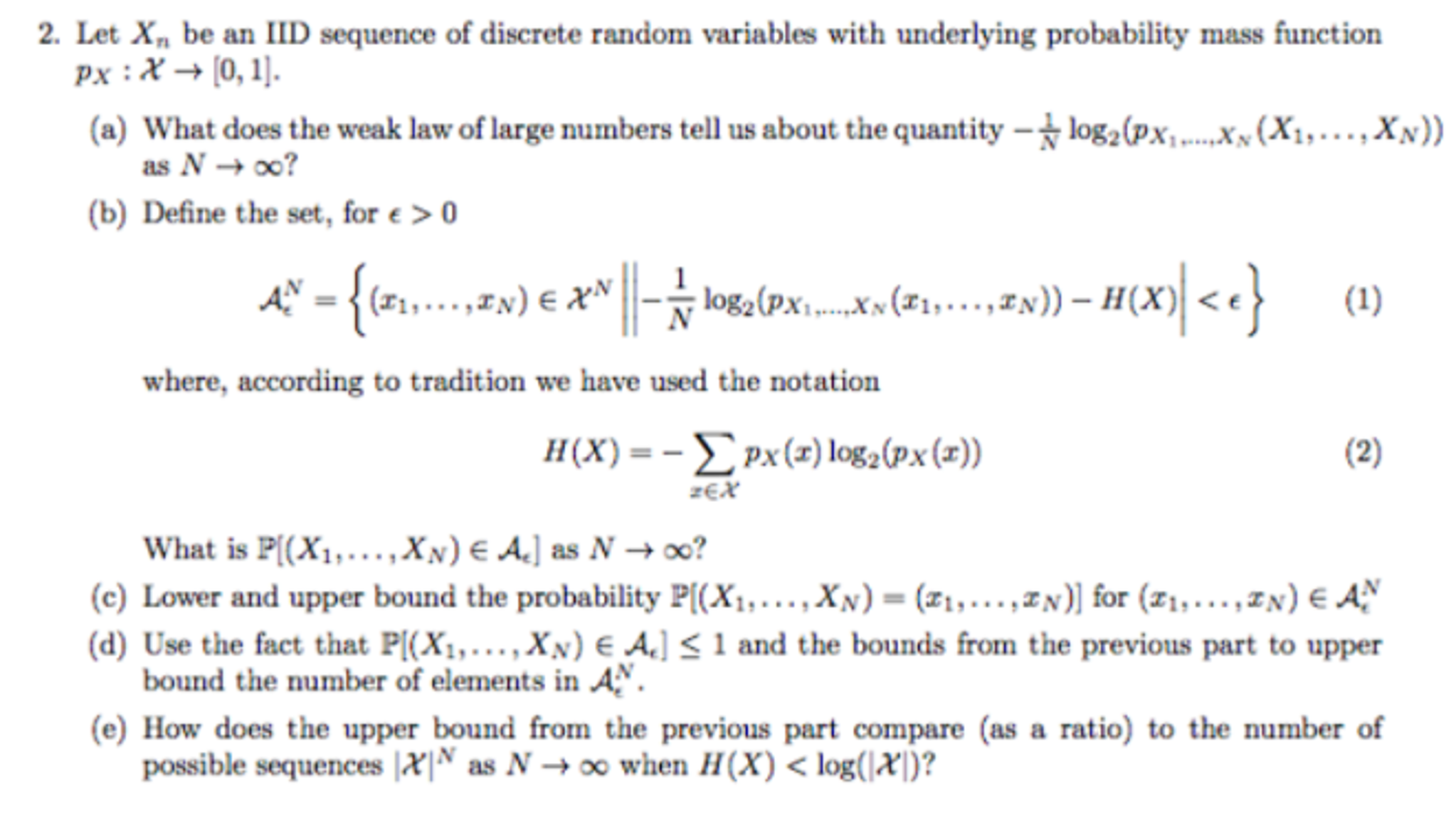 Solved Let X_ n be an IID sequence of discrete random | Chegg.com