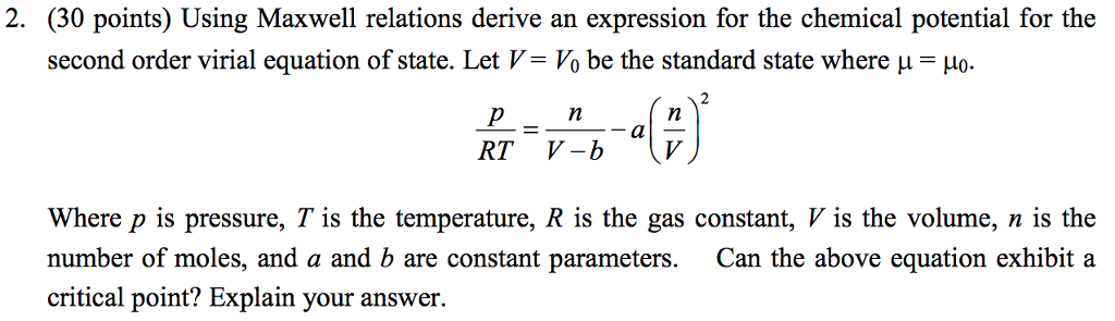 Using Maxwell relations derive an expression for the | Chegg.com