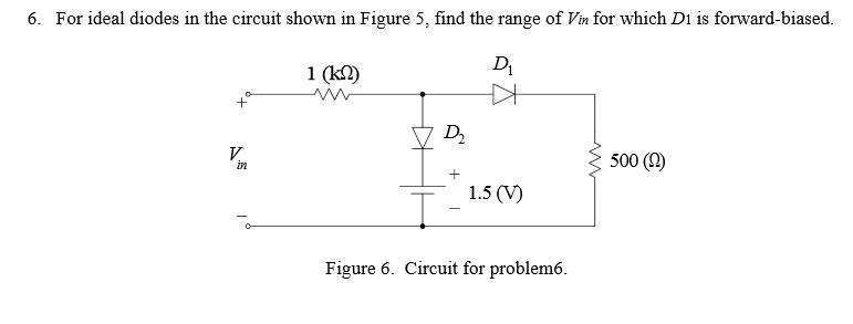 Solved For ideal diodes in the circuit shown in Figure 5, | Chegg.com