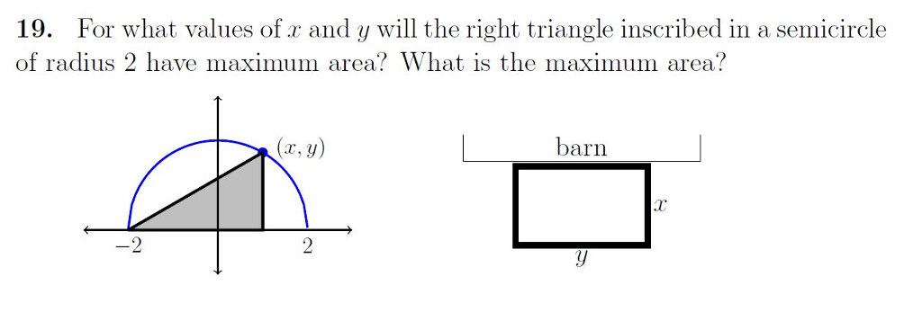 Solved For what values of x and y will the right triangle | Chegg.com