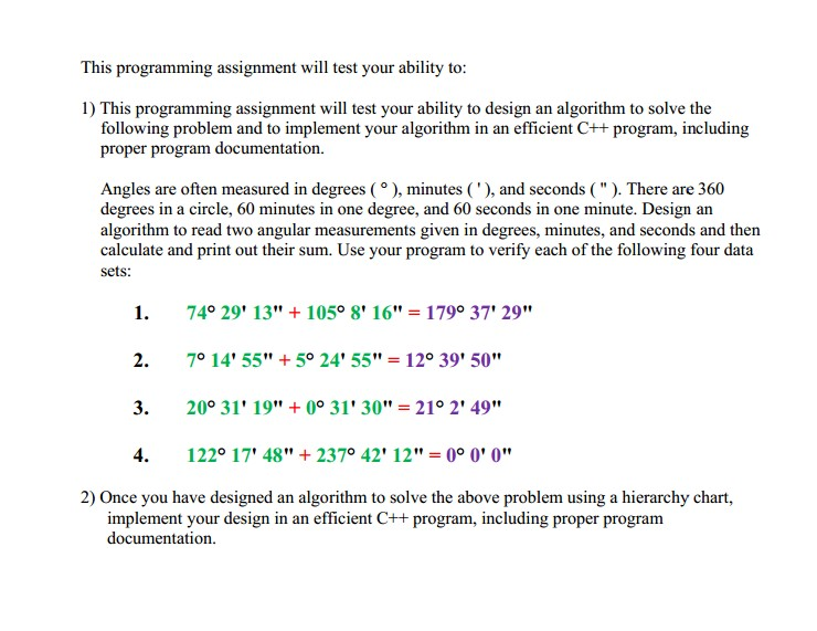 Solved This Programming Assignment Will Test Your Ability Chegg Com