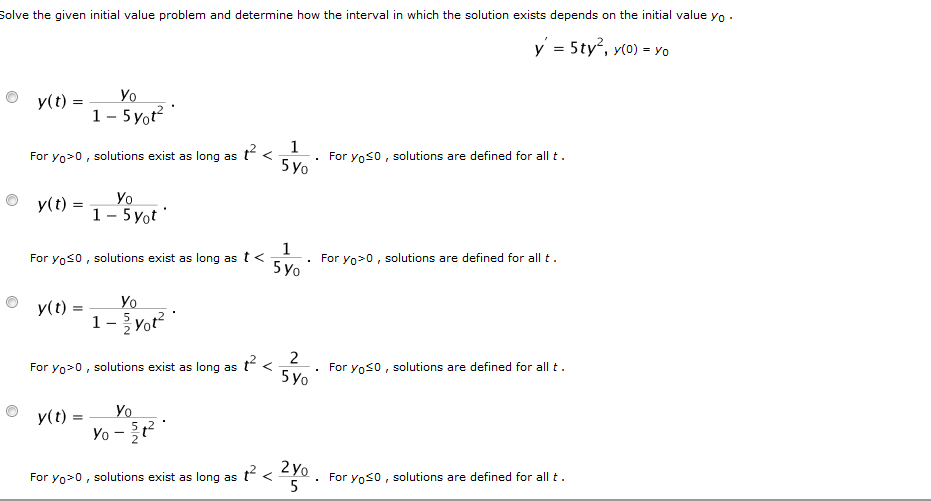 Solved Solve the given initial value problem and determine | Chegg.com