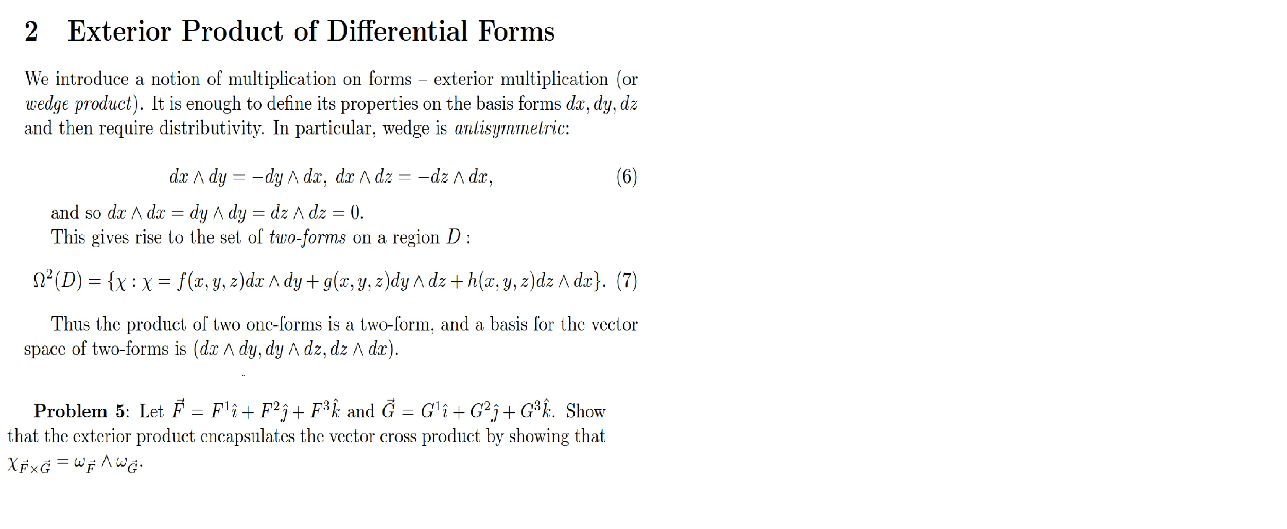 Solved 2 Exterior Product of Differential Forms We introduce