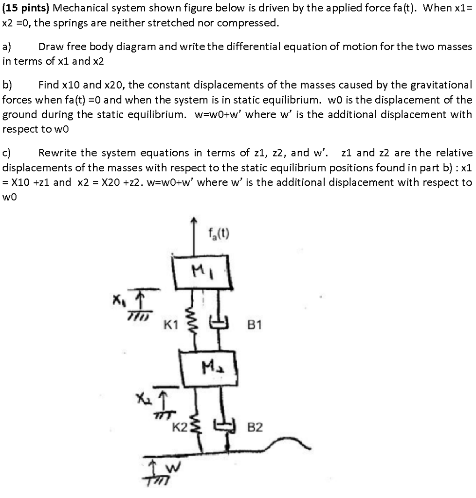 Pints Mechanical System Shown Figure Below Is Chegg Com