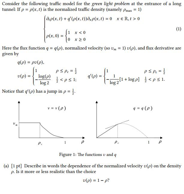 Consider the following traffic model for the green | Chegg.com