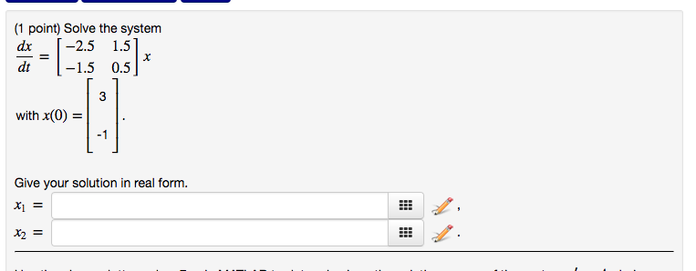 solved-solve-the-system-dx-dt-2-5-1-5-1-5-0-5-x-chegg