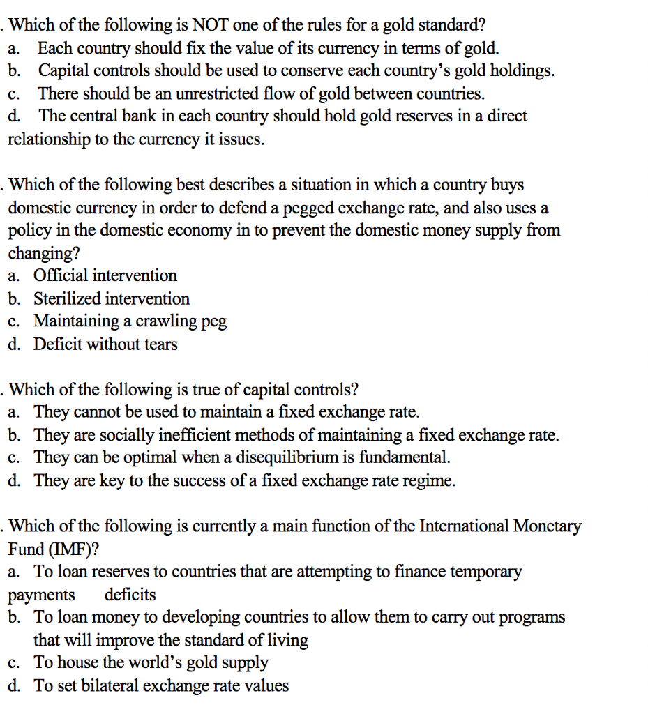 Solved Which of the following is NOT one of the rules for a