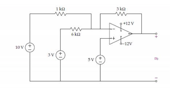 Solved Find v0 in the following circuit if the operational | Chegg.com