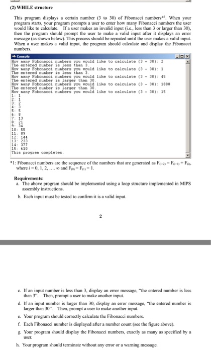 Solved WHILE structure This program displays a certain | Chegg.com