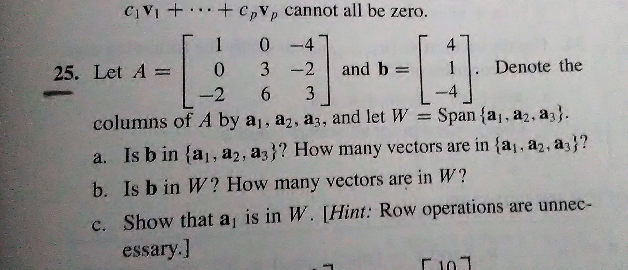 Solved Let A = [1 2 -2 0 3 6 -4 -2 3] and b = [4 1 -4]. | Chegg.com