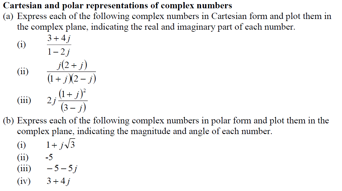 Polar and cartesian shop form of complex numbers