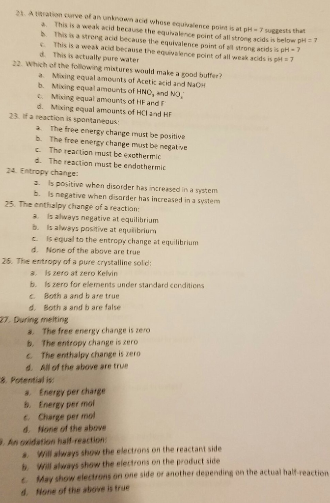 Solved Part 1 Answer all questions on the Scantron sheet and | Chegg.com
