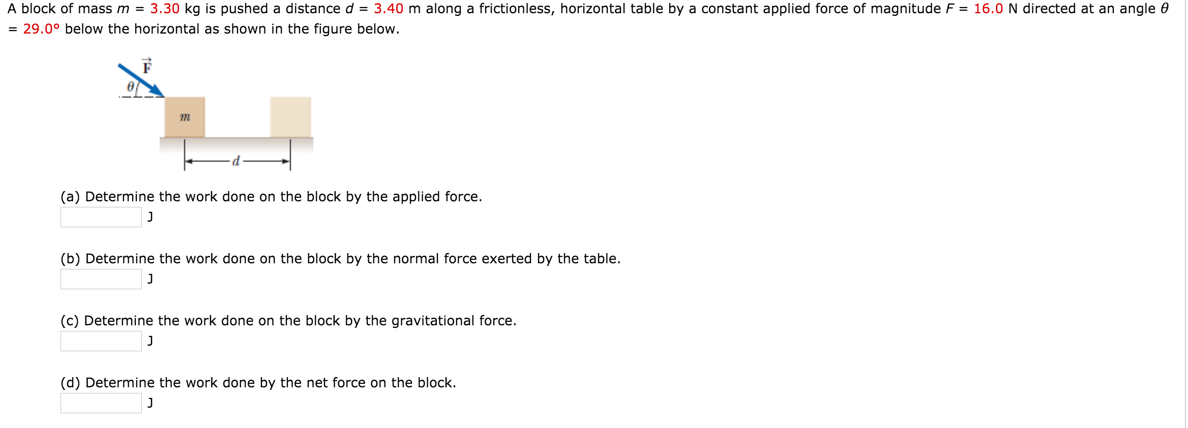 solved-a-block-of-mass-m-3-30-kg-is-pushed-a-distance-d-chegg