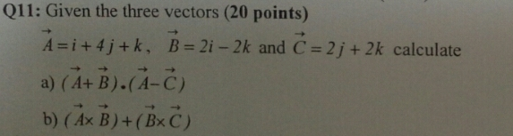 Solved Given The Three Vectors | Chegg.com