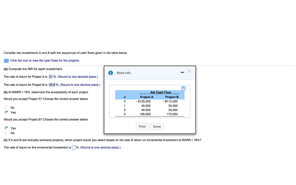 Solved Consider Two Investments A And B With The Sequences | Chegg.com