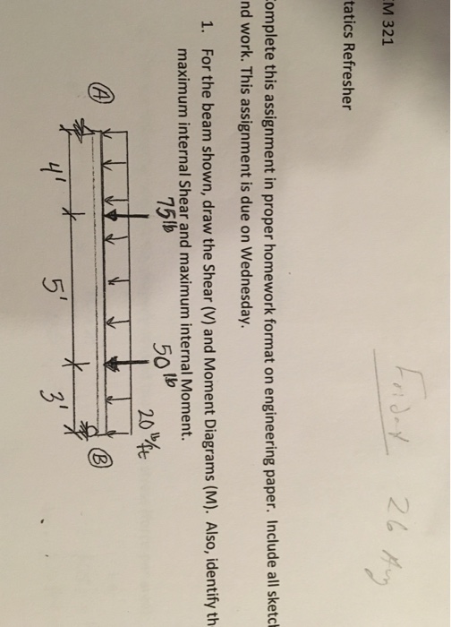 engineering paper homework format